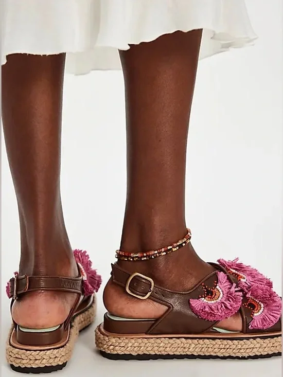 $350! MEHER KAKALIA  Rio Bloc Platform Sandals SZ EU 39/ US 8-8.5 NWOB - Picture 2 of 8